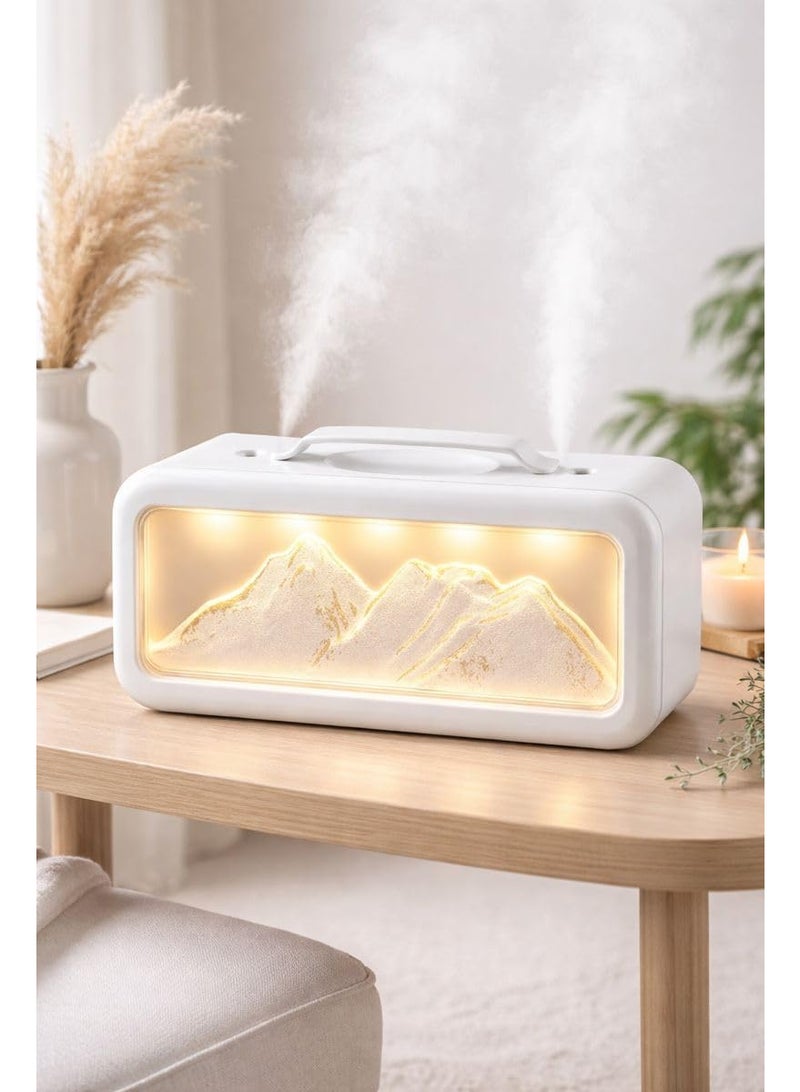 Humidifiers for Bedroom, 600ml Cool Mist Humidifier with Night Light, 23dB Quiet Operation, Mini Baby Humidifier,for Bedroom, Nursery, Office, Plants (White) - Image 1